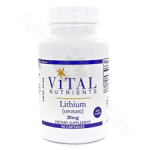 Lithium (orotate) 20mg 90c by Vital Nutrients