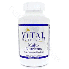 Multi Nutrients w/Iron and Iodine 180c by Vital Nutrients