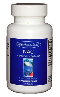 allergy research group acetyl glutathione NAC N-Acetyl-L-Cysteine 120t by Allergy Research Group