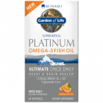 platinum omega 3 fish oil or 60 softgels by garden of life